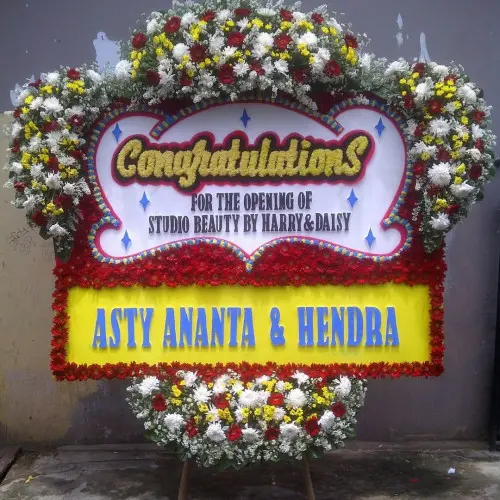 Papan Bunga Opening belok/sidan
